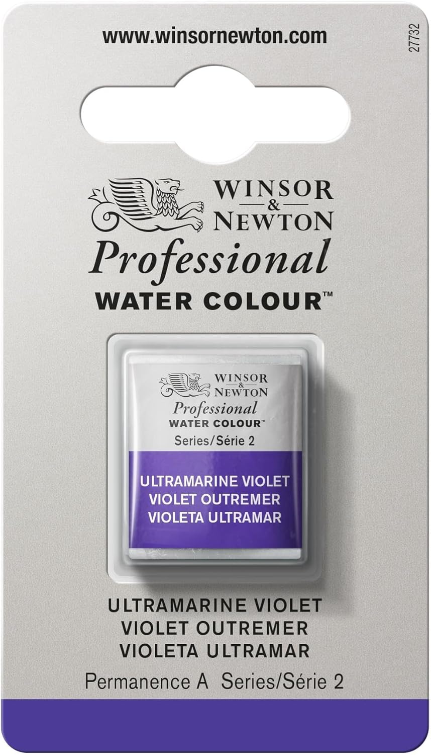 Winsor & Newton Professional Water Colour Paint, Half Pan, Ultramarine Violet