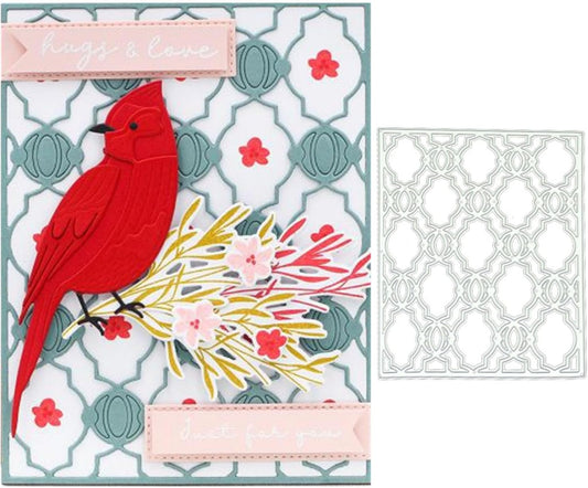 Cutting Dies Metal Stencils Scrapbooking Tools Flowers Lace Frame DIY Embossing Template for Paper Card Making Album Arts Crafts Supplies (Lantern Lace-14.4x11.2cm)