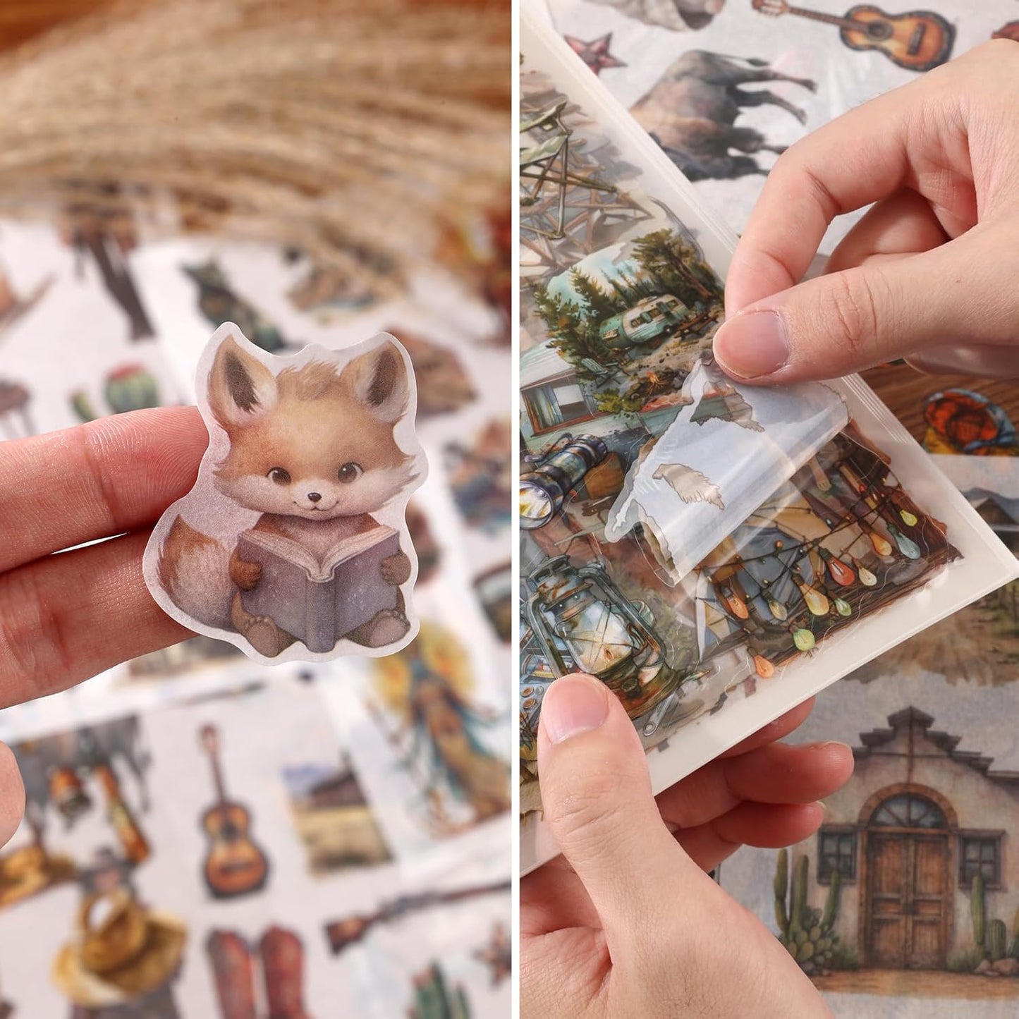 Egypt Travel Scrapbook Stickers 20 Sheets 240 Pre-Cut Washi Stickers PET Transparent Desert Book Sticker for journaling Decorative or DIY Paper Crafts Arts and Crafting Projects