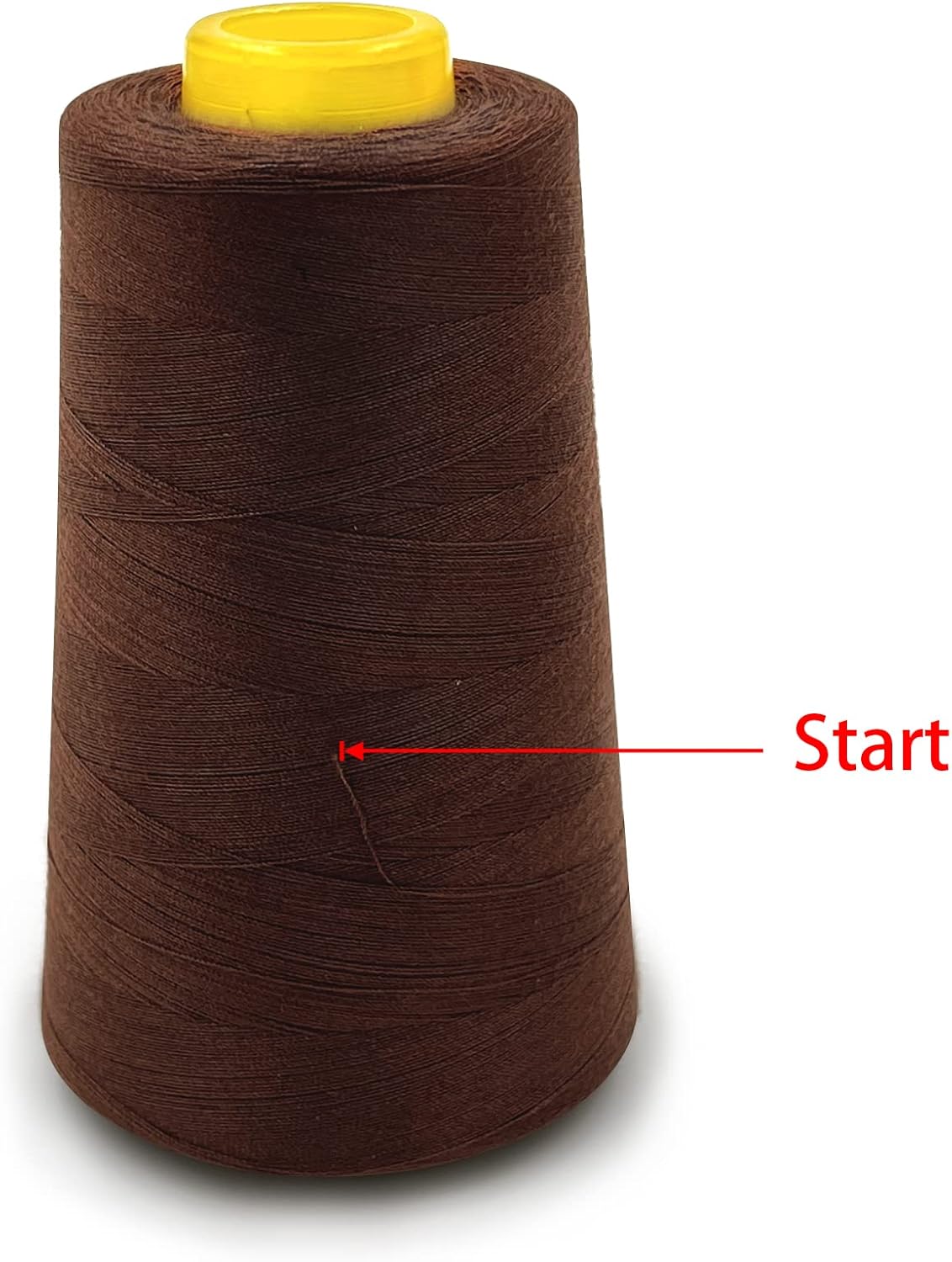 Tortoise 4 Cones of 3000 Yards Each Spool Thread for All Purpose, Serger, Overlock, Quilting, Sewing Machine - 100% Polyester - 40S/2 Red, Brown