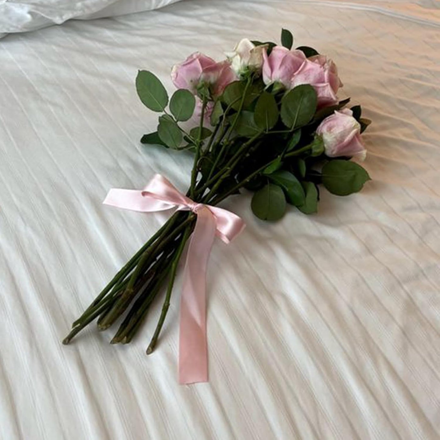 3/8" X 100 Yards Dusty Rose Satin Thin Ribbon Solid Color Double Faced Ribbons Perfect for Crafts Wedding Decor Bow Making Arts Sewing and More