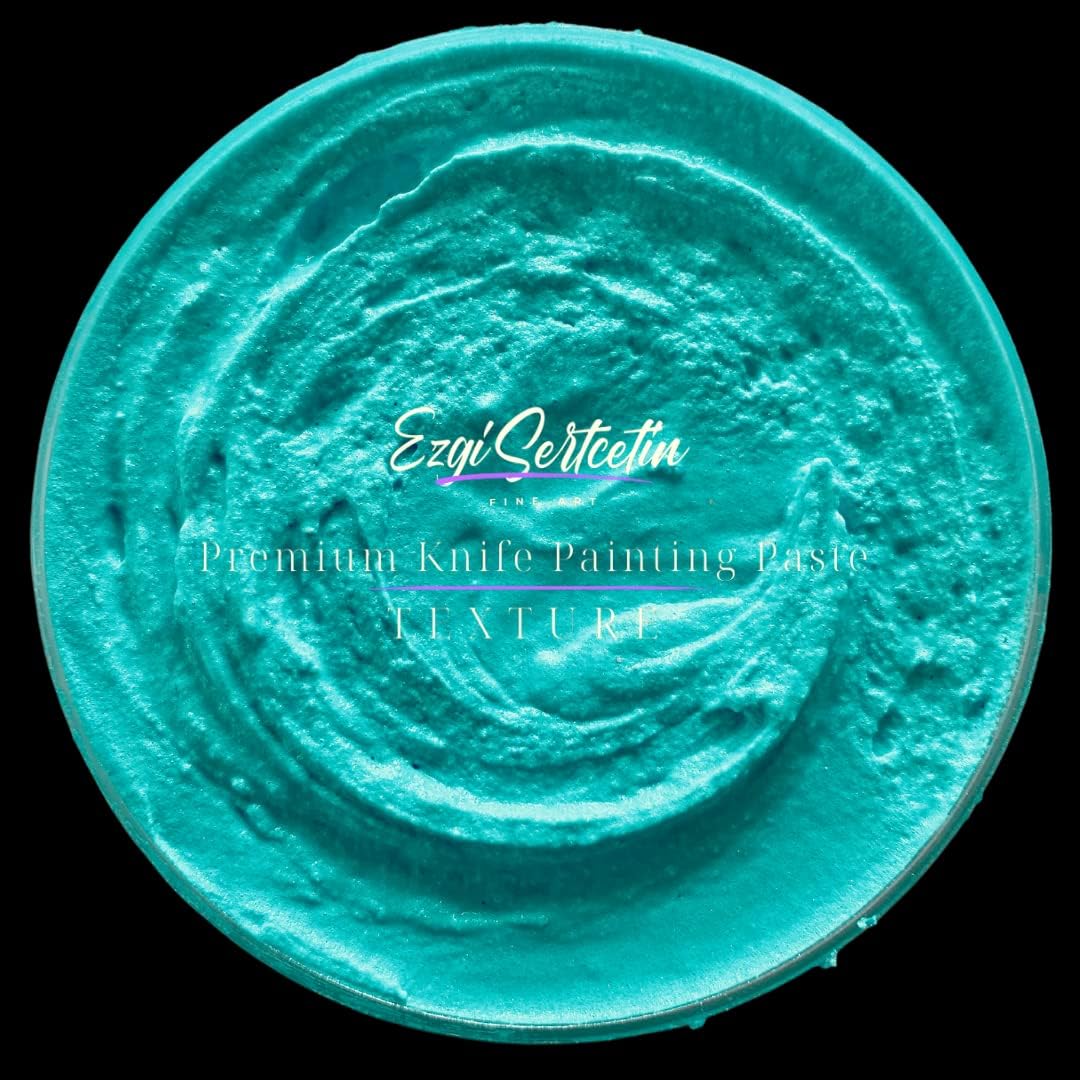 Premium Palette Knife Painting Paste|Texture Paste|Authentic Bright Colors|Ready to Use|Easy to Apply| 6oz (Turquoise Avare)