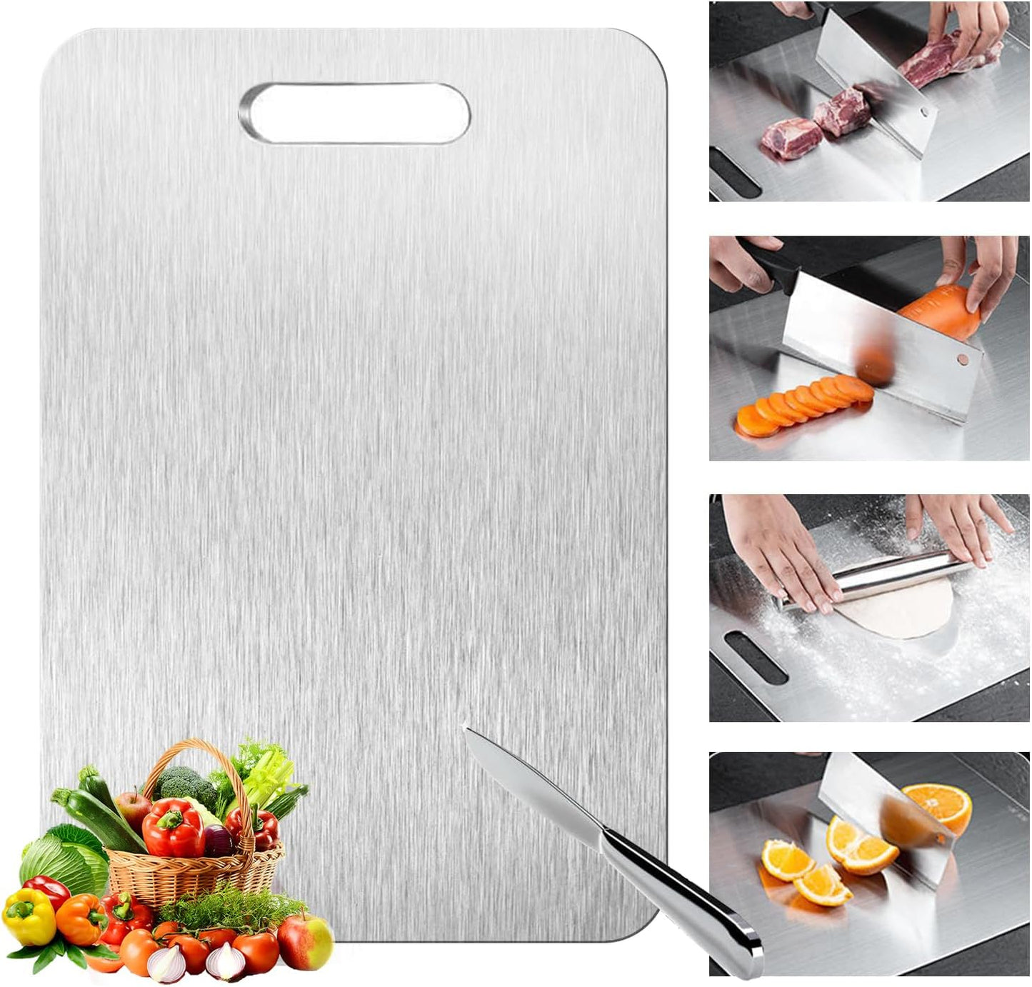 Titanium Cutting Board - 1 pack Titanium Cutting Boards for Kitchen,Double Sided Titanium Cutting Mat（9.25 * 12.99in）