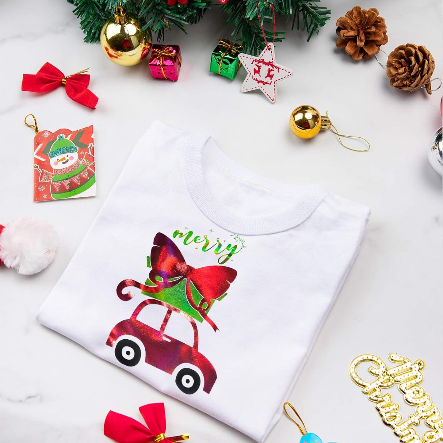 VINYL FROG Holographic HTV Vinyl Roll 12" x5ft Green Metallic Heat Transfer Vinyl Iron on Vinyl Easy to Cut & Weed DIY Heat Press Design for T-Shirts