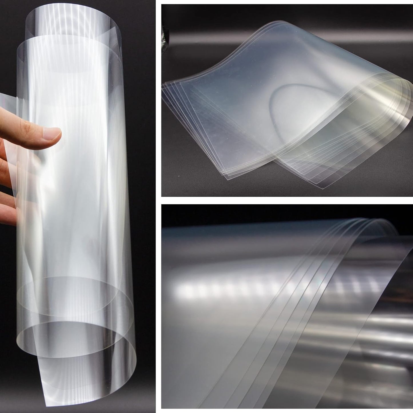 16PCS 6 Mil Blank Mylar Stencil Sheets,12 X 24 inch Clear Plastic Sheets, Clear Acetate Sheets for Cricut Crafts, Clear Plastic Sheets for Crafts and Cutting Machine (6 Mil)