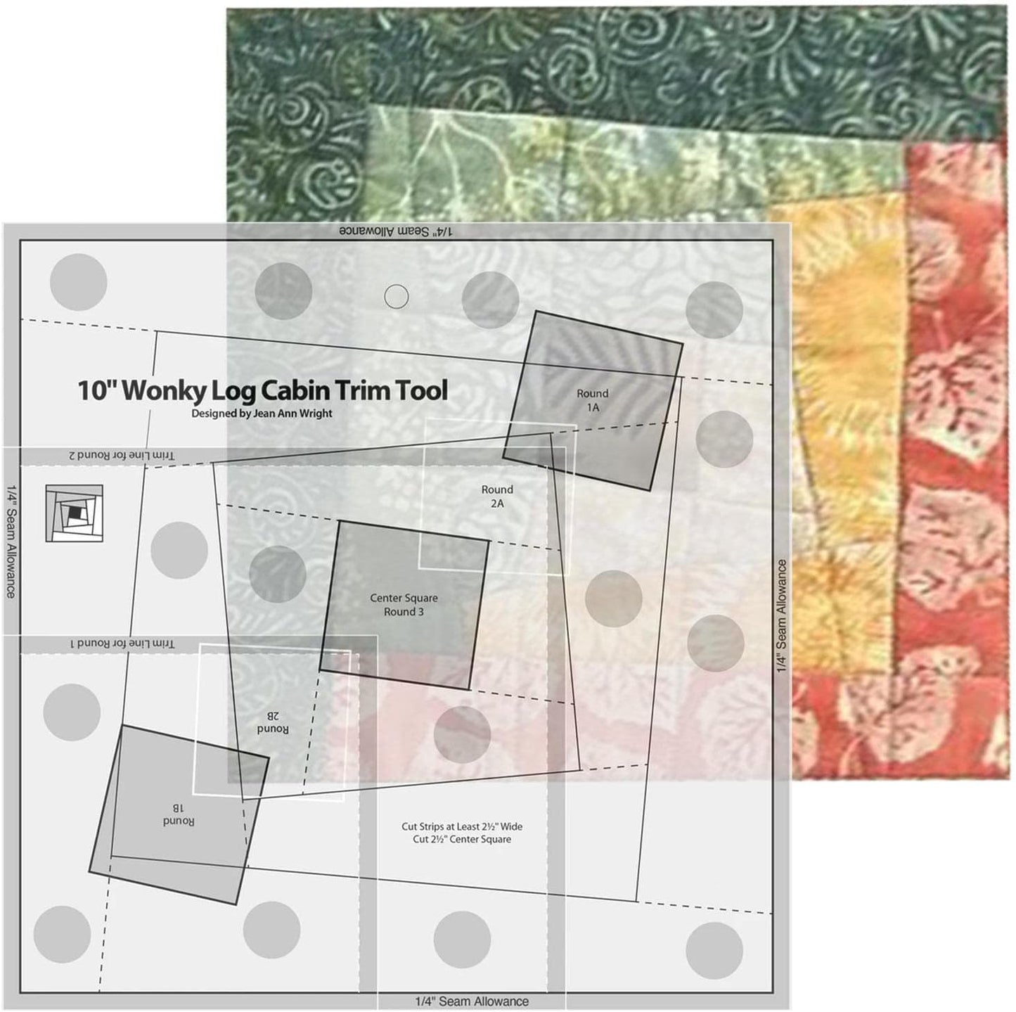 Quilting Ruler, Multi-Purpose Sewing Templates, Motion Sewing Templates, Quilt Templates Acrylic Log Cabin Trim Tool for Cutting Patterns, Sewing Accessories