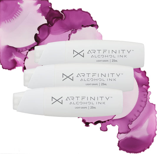 Alcohol Inks 3 Pack - Vibrant, Professional, Dye-Based Alcohol Inks for Artfinity Alcohol Markers, Artists, Drawing, & More! - Light Grape V4-5