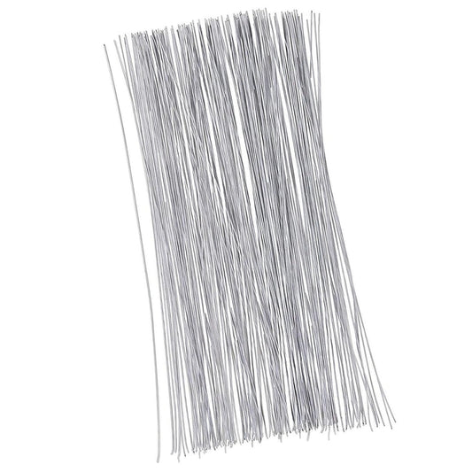 Juvale 300 Pieces White Floral Wire Stems - 22 Gauge, 16 in Length - Flower Wire for Crafts