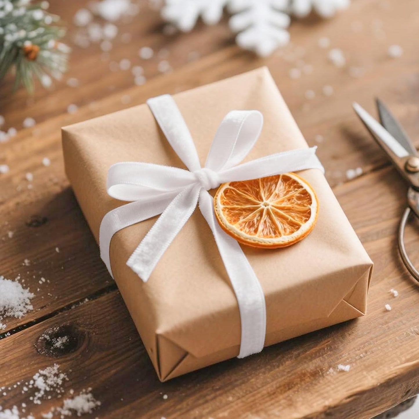 LaRibbons Thin Velvet Ribbon 3/8 Inch x 25 Yards, White Velvet Ribbon for Christmas Tree, Gift Wrapping, Wreath Bow, Outdoor Decoration