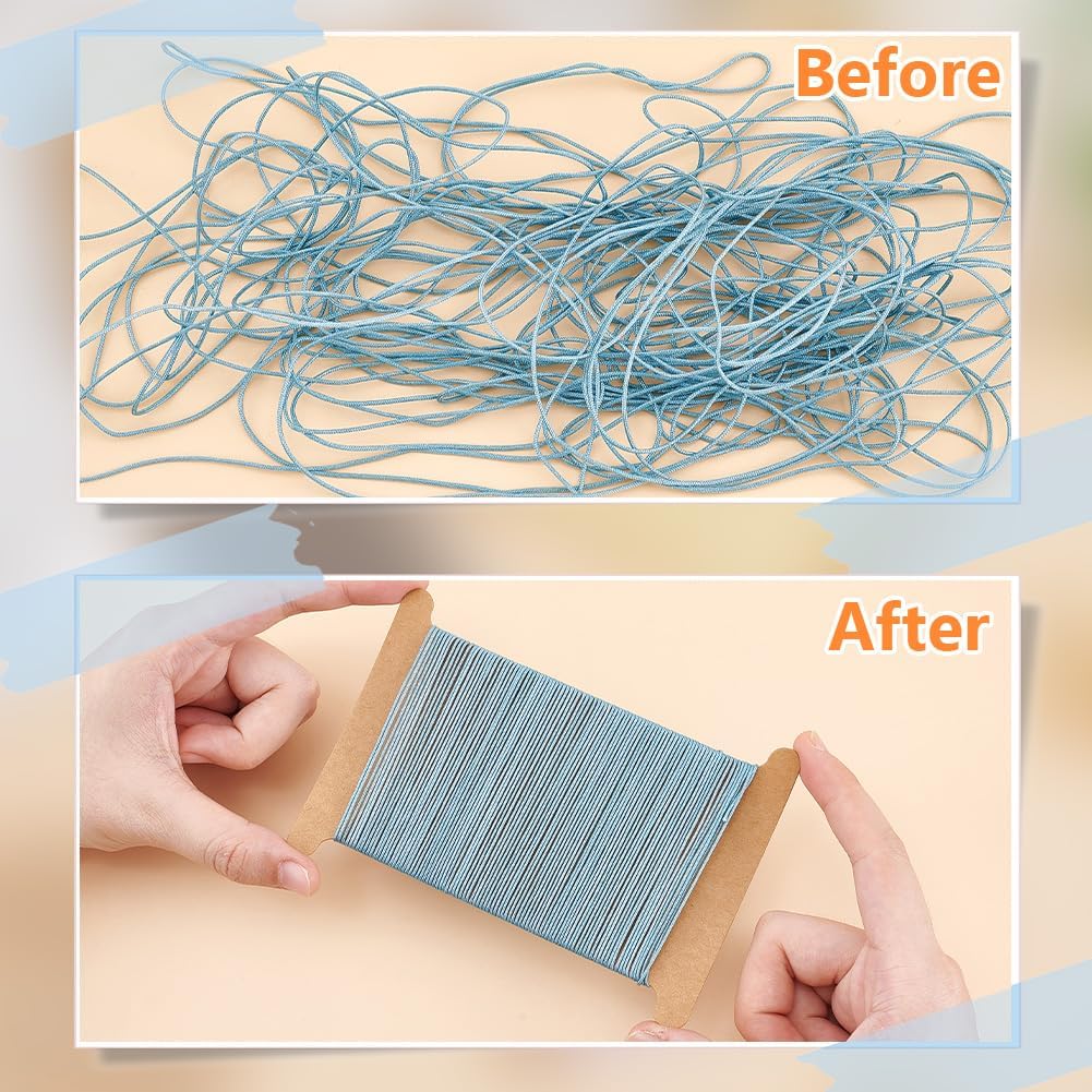 PH PandaHall 50pcs Ribbon Storage Organizer Cardboard Ribbon Spools Embroidery Floss Bibbon for Thread Holder Empty Yarn Bobbin for Cotton Thread Cross Stitch Craft DIY Sewing 5x3.5 Inch