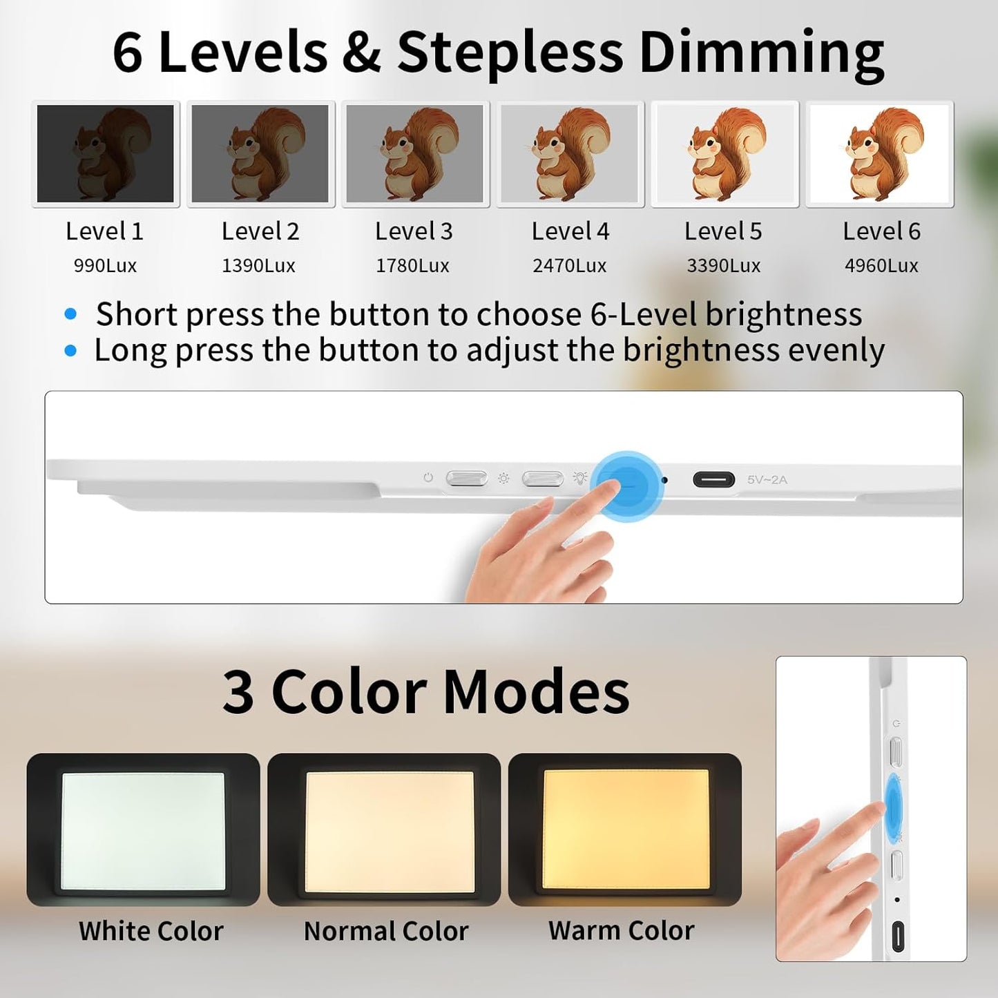 TOHETO A2 Light Pad 25.2''x18.4'', Large Magnetic LED Light Board for Diamond Painting, 3-Color Modes Light Box for Tracing, 6-Level & Stepless Dimmerable Diamond Art Light Table for Drawing,Sketching