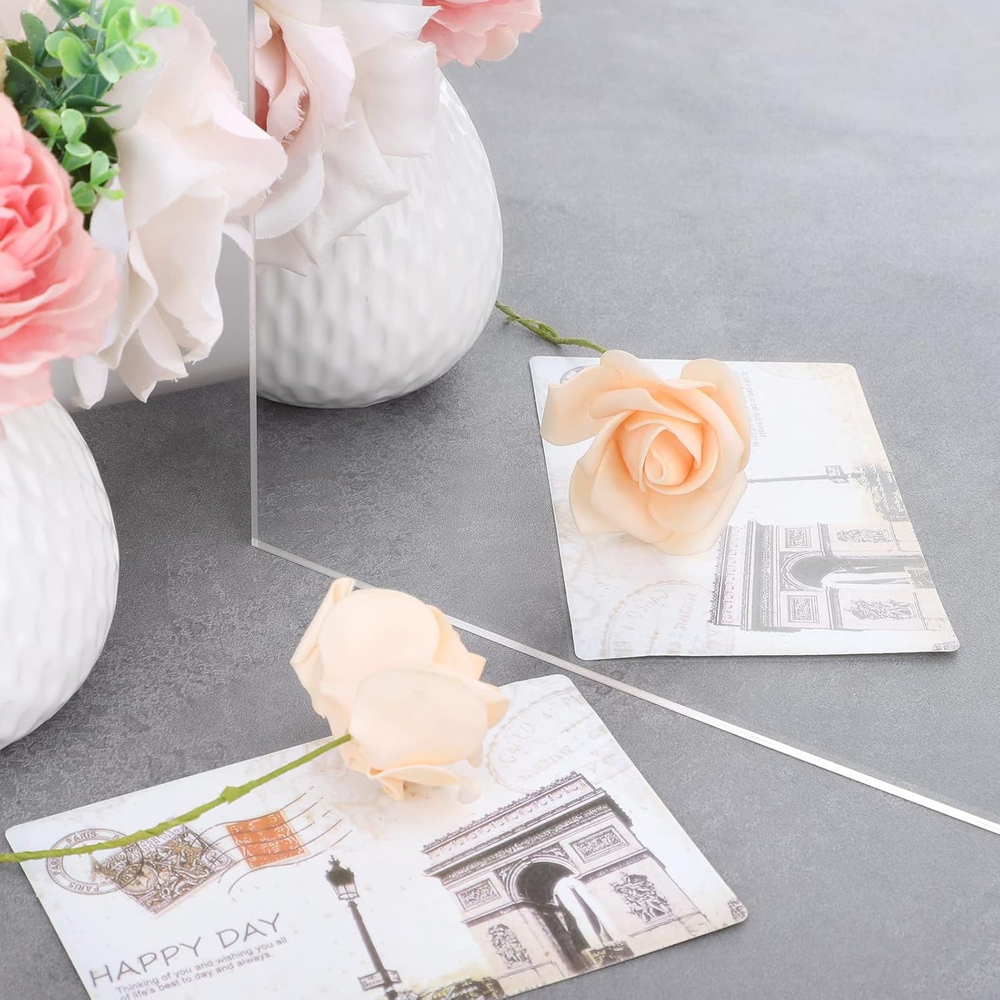 Enoin 1Pack 12 x 16 Inch Silver Mirror Acrylic/Plexiglass Sheet 0.118'' 1/8'' Thick, Non Glass Safety Reflective Mirror Sheet Laser Board Panel for Home and Commercial Use, DIY Craft, Wall Decor