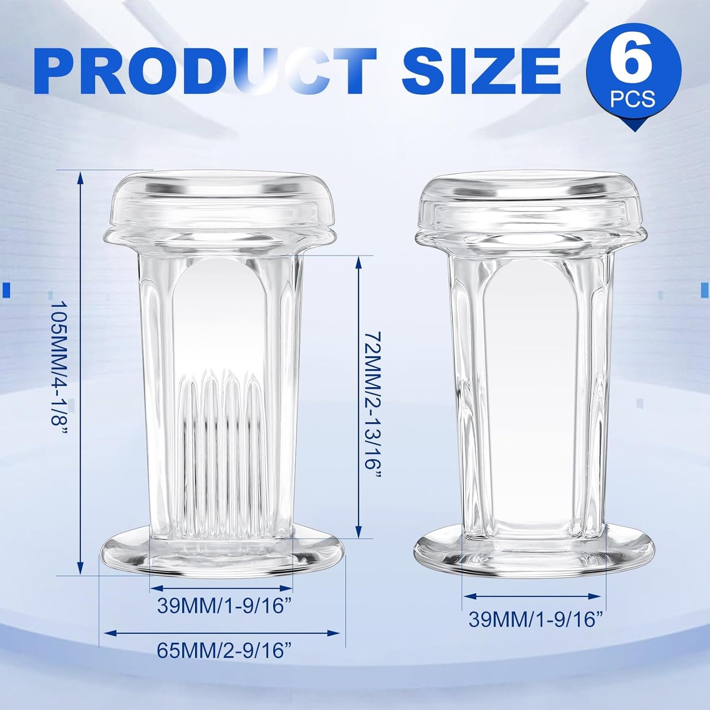 Sieral 6 Pieces Staining Jar 5 Slides Capacity Staining Tank 60 ml Glass Jar with Lid for Lab Microscope Supplies