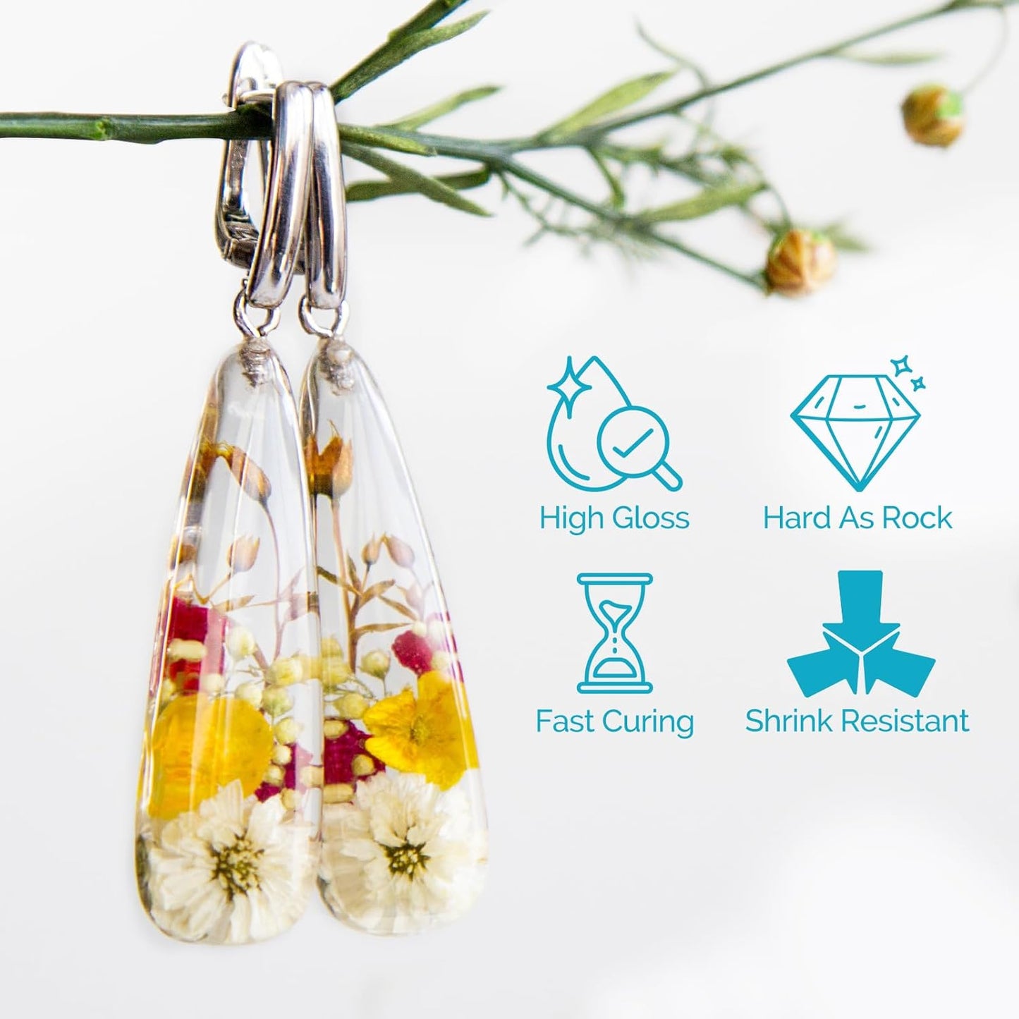 UV Resin 400g Bulk No Odor Upgrade Clear UV Epoxy Resin Hard Fast Cure Resin Kit Jewelry Making Handmade DIY Craft Decoration Coating