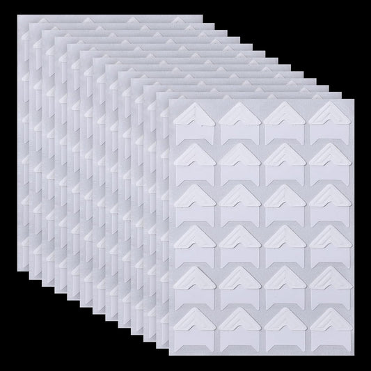 Guduling 600pcs Scrapbook Corner Stickers, Self-Adhesive Photo Corner Stickers, White Picture Corners for Scrapbooking, Photo Album, Journal Memory Books, Diaries