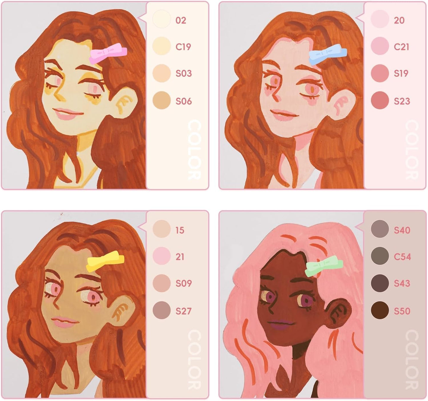 Arrtx 30 Colors Skin Color Acrylic Paint Pens, Skin Tone Paint Markers Paint Pens for Artists Adults Coloring Drawing Brush Tip for Rock Painting, Wood, Canvas, DIY Crafts Making Art Supplies