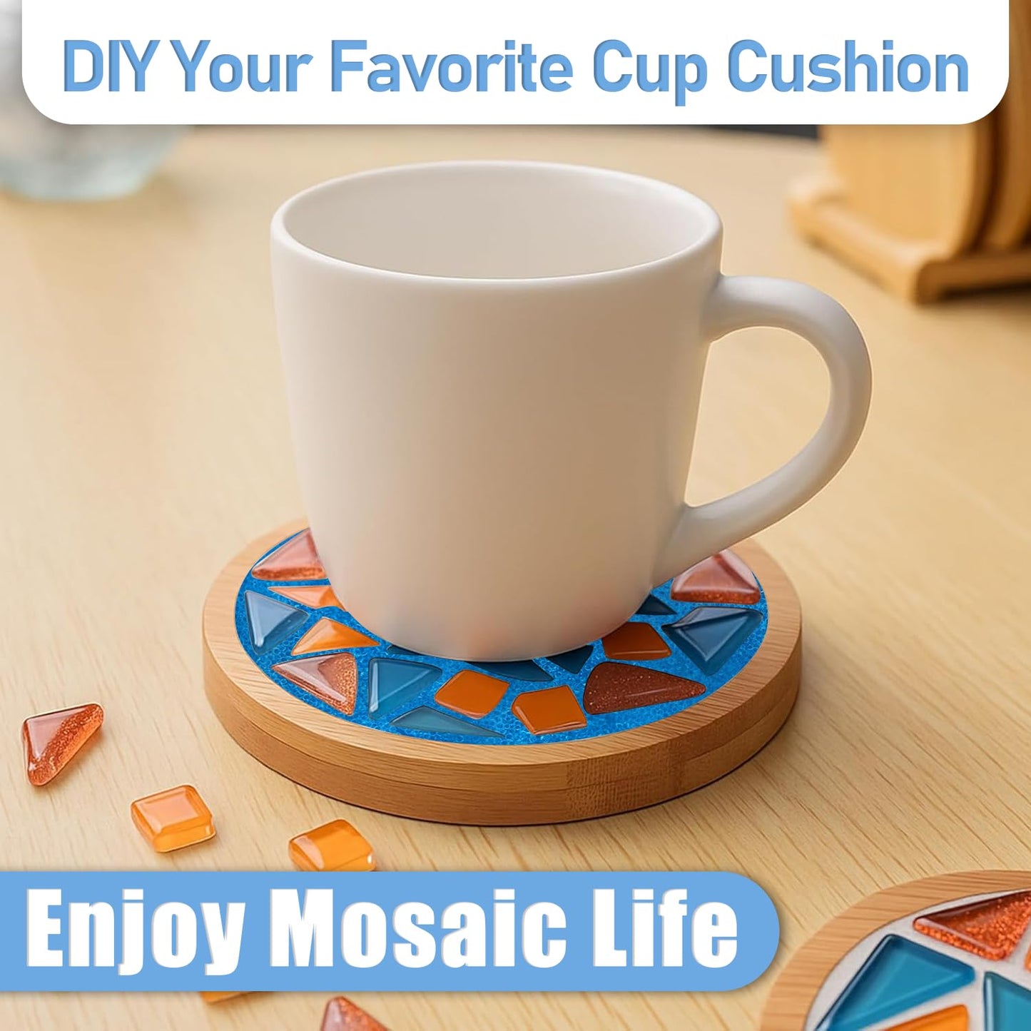 Mosaic Crystal Grout, Mosaics Tile Tools, Mosaic Tile Accessories – Essential for Handmade Grouting and Perfect for DIY Craft Projects (Blue, 8.8oz)