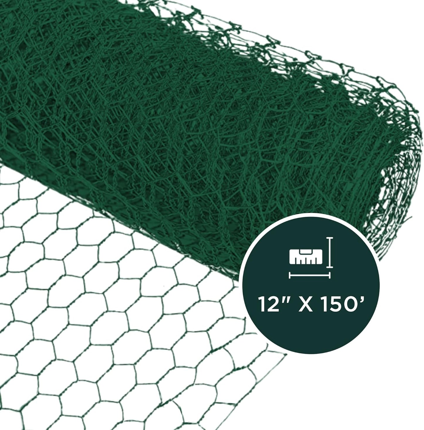 SLS SUPPLY FLORA - Green Florist Netting, Customizable Floral Wire, Steel Wire Mesh Roll, Versatile and Durable Garden Netting, Essential Floral Arrangement Supplies, 12 inches x 150 feet