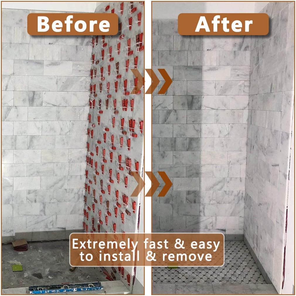 2000 PCS Tile Leveling System Clips 1/16''(1.5mm) 2000-Piece Tiles Leveler Spacers Tool for Professional Ceramic Tile and Stone Installation