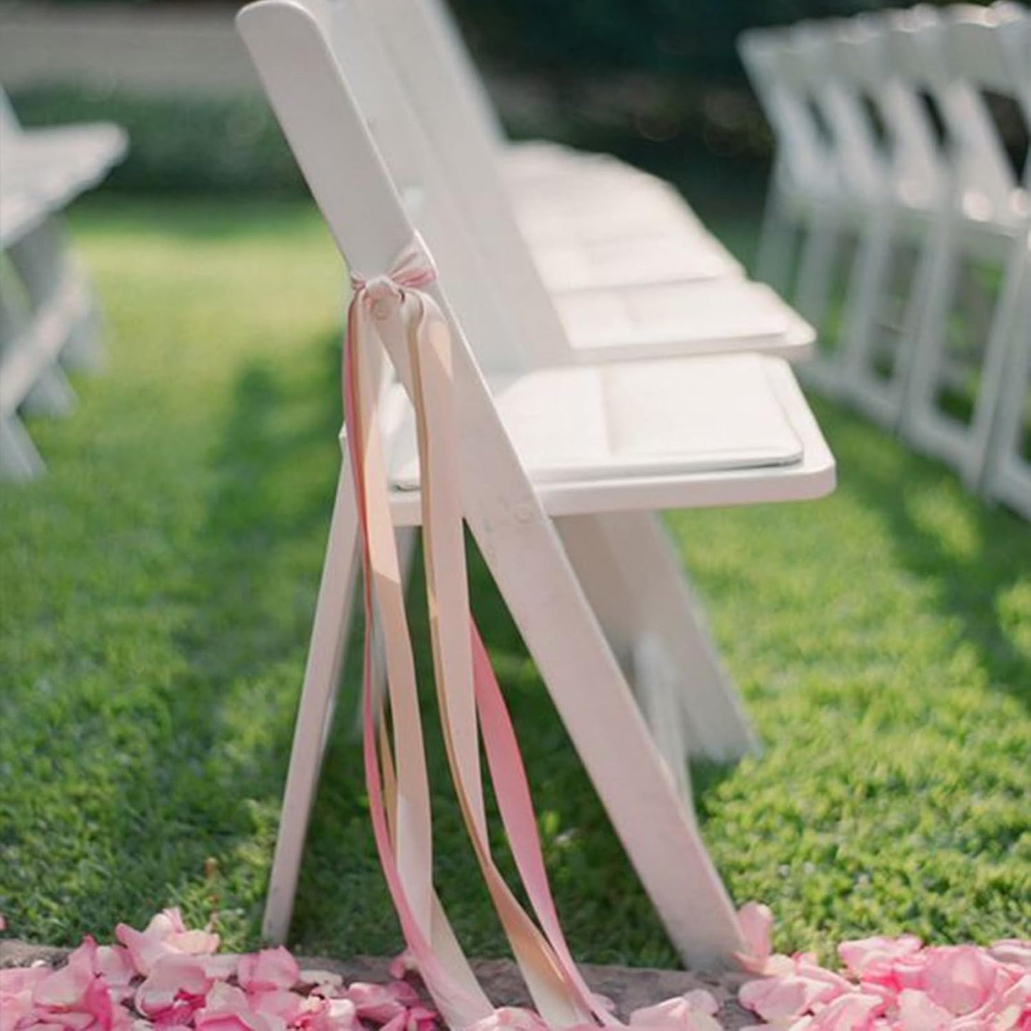 3/8" X 100 Yards Tan Satin Thin Ribbon Solid Color Double Faced Ribbons Perfect for Crafts Wedding Decor Bow Making Arts Sewing and More