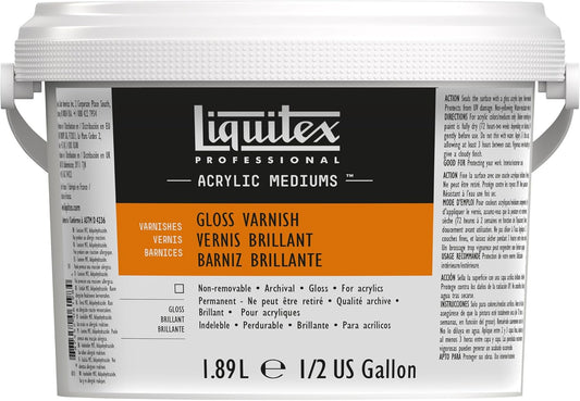 Liquitex Professional Gloss Varnish, Half Gallon Bucket, 1.89 L (64-oz)