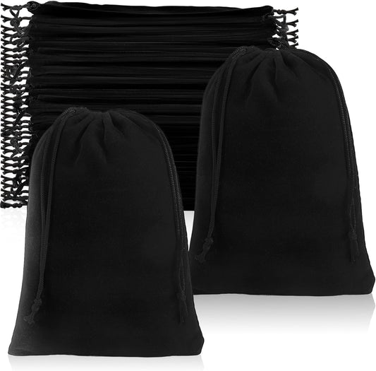 COSBAY 50 Pack Velvet Drawstring Bags,5×7 Inch Small Velvet Jewelry Pouches,Velvet Gift Bags for Wedding