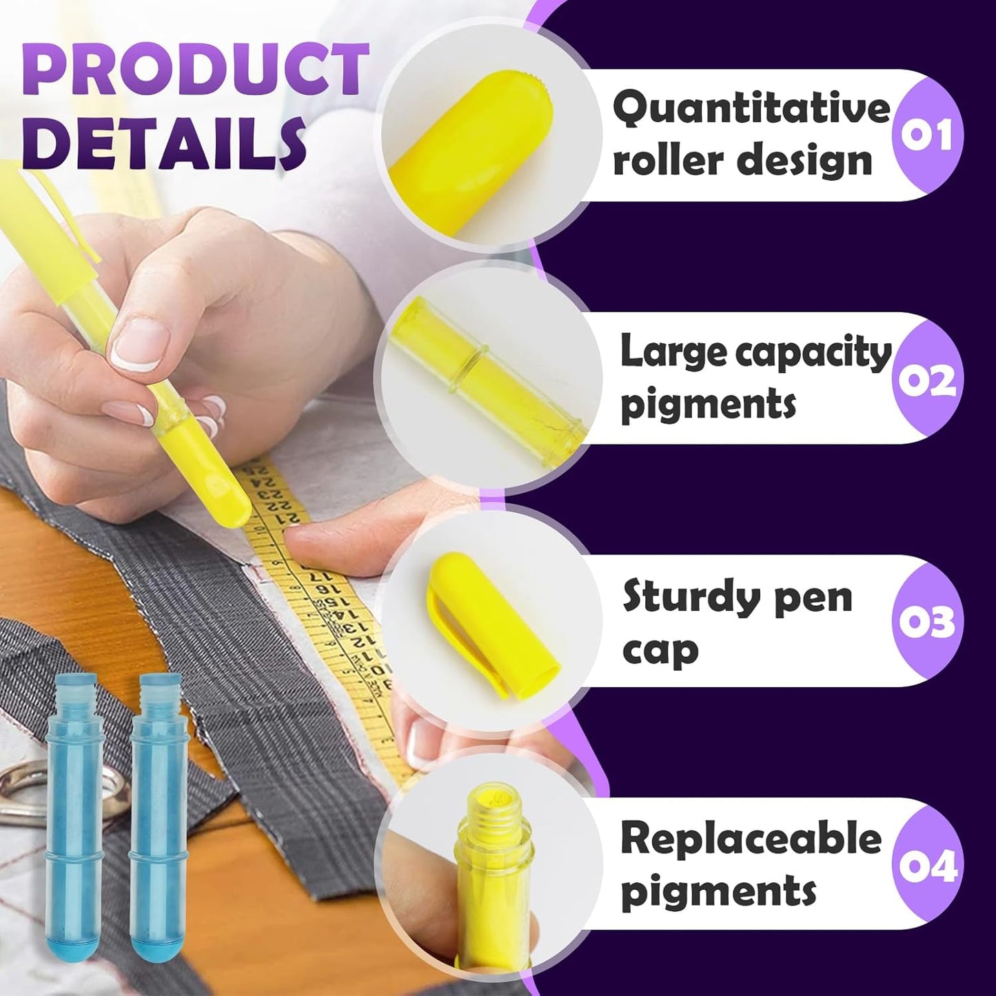 2PCS Sewing Chalk Refill - Blue