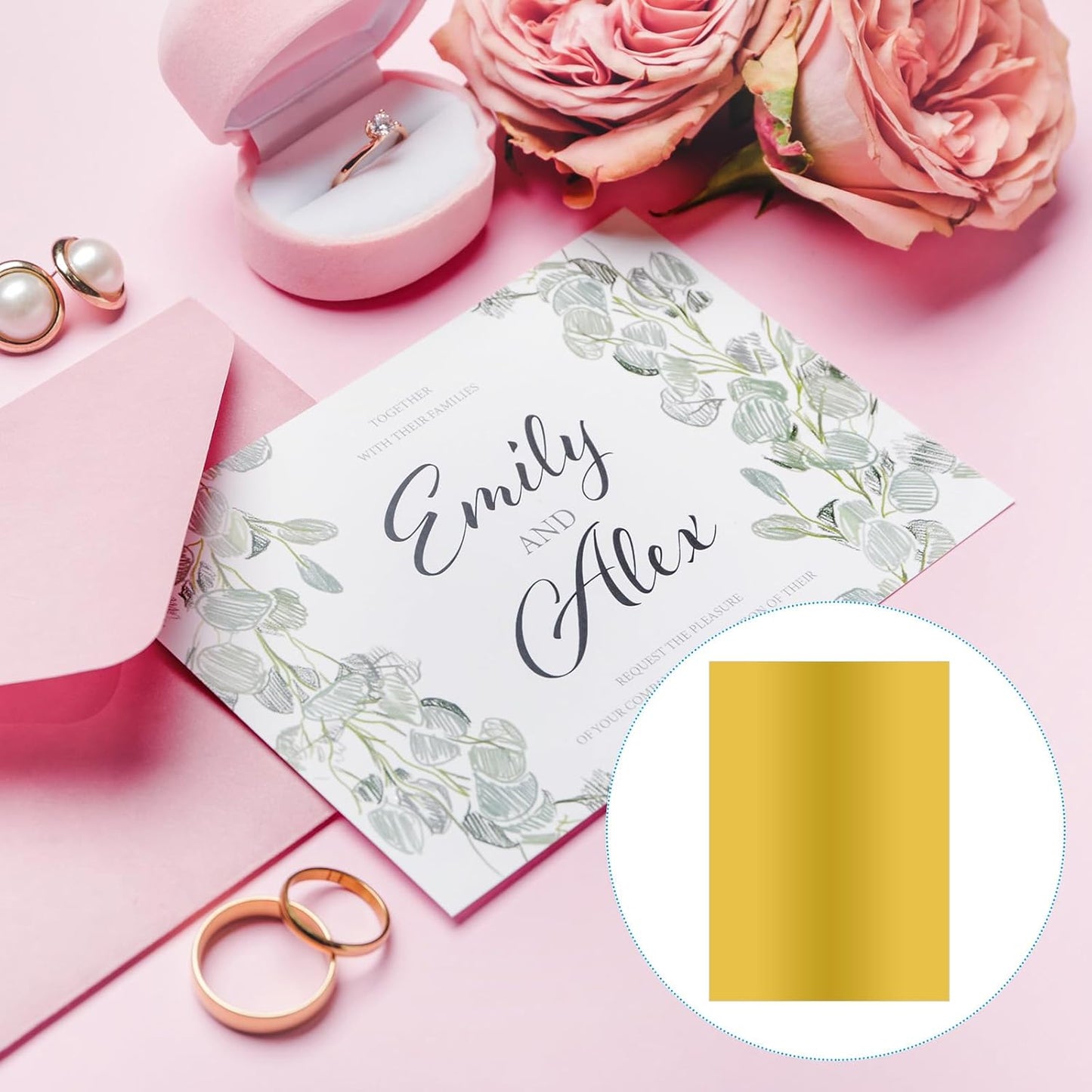 PATIKIL 11.7x8.3" Hot Stamping Foil Paper Sheet, 20 Sheets A4 Heat Transfer Hot Stamping Paper Foil for Leather DIY Logo Decor Craft Gift Package Scrapbook Card, Gold