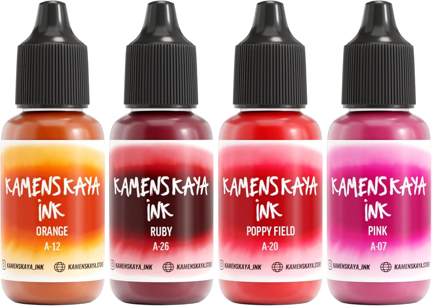 Alcohol Ink Set - 34 Color Variations - Set #28-4 Alcohol Inks x 0.51 fl oz (15 ml)