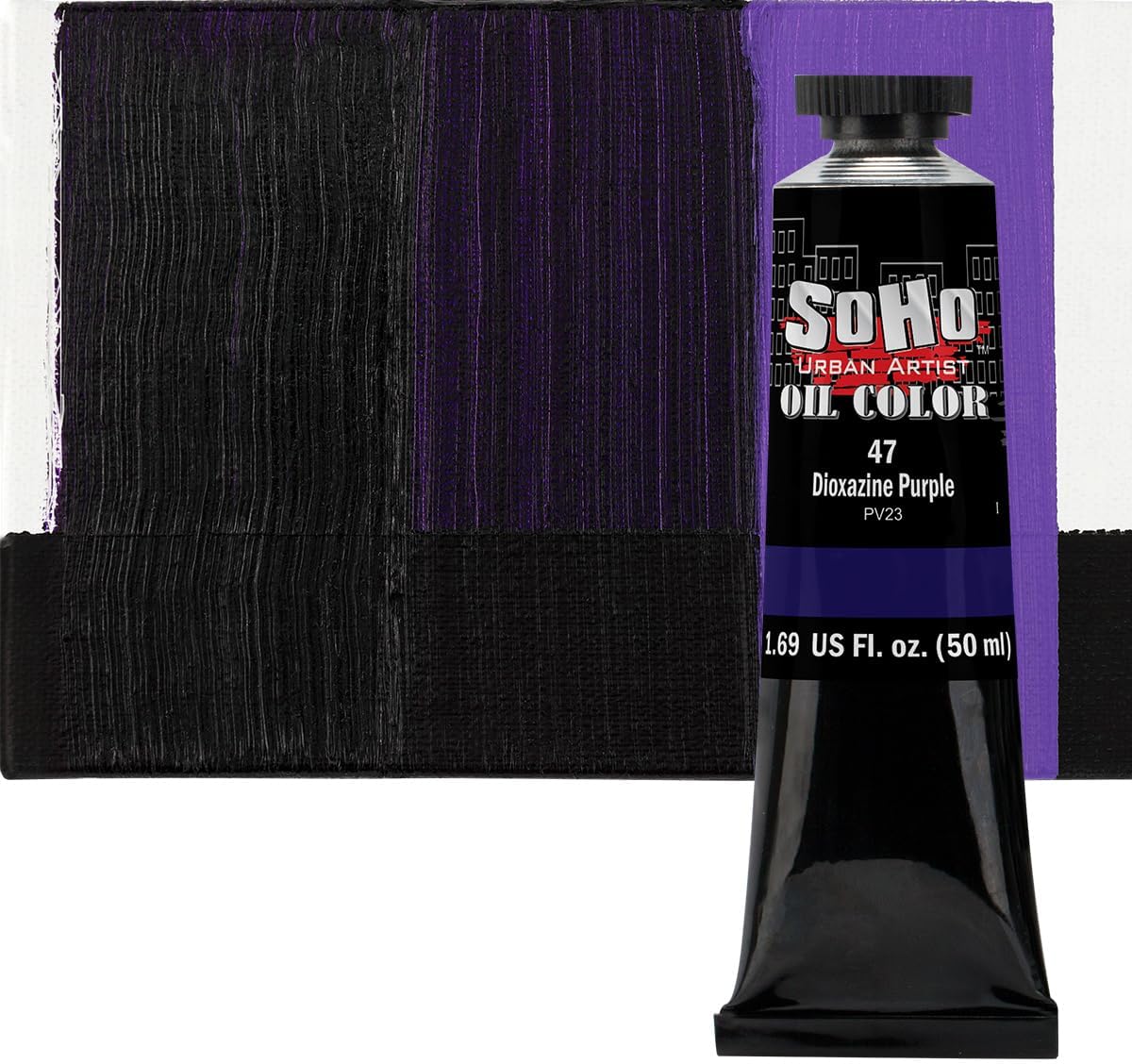 Soho Urban Artist Oil Paint - Dioxazine Purple, 50 ml Tube - Best Valued Oil Colors for Painting, Excellent Pigment Load