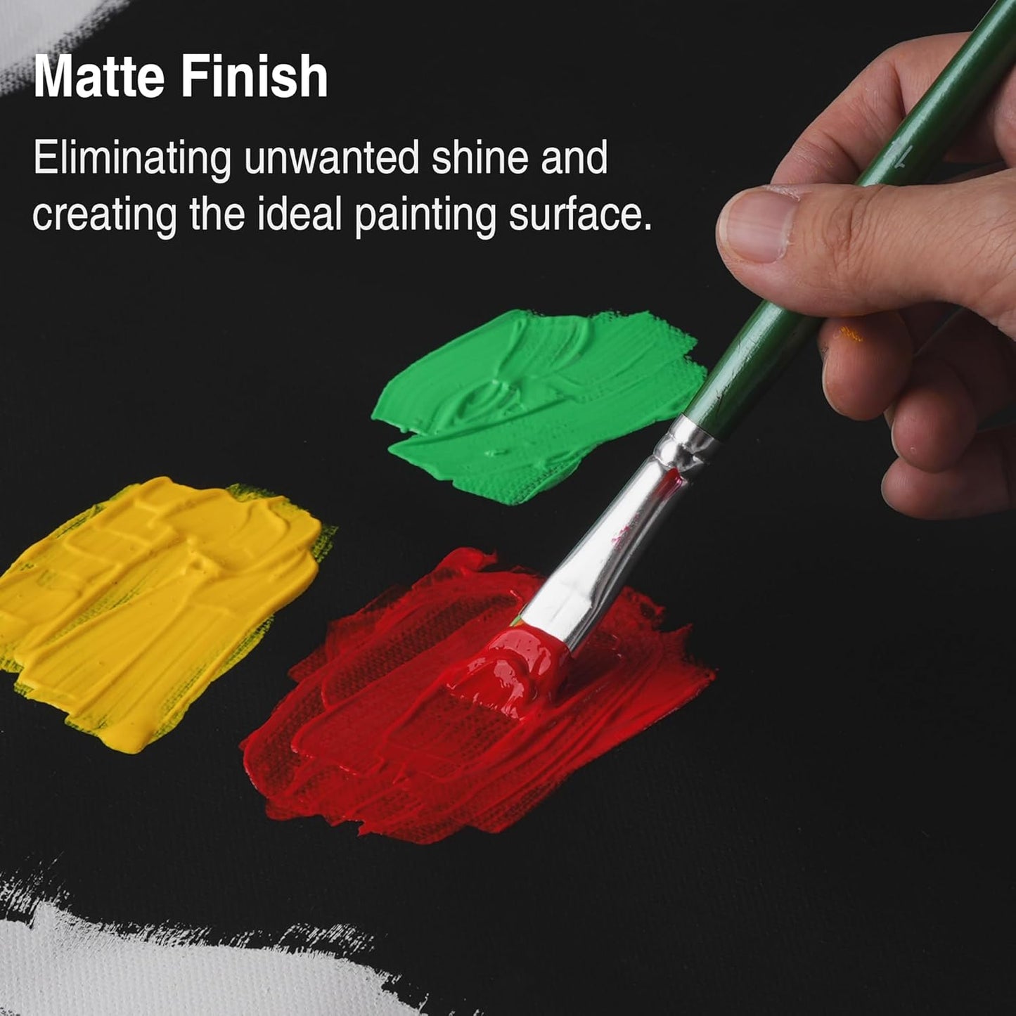 PHOENIX Black Gesso Primer - 16.9 Fl oz. / 500ml Gesso for Canvas Surface Prep Medium for Oil Acrylic Paints