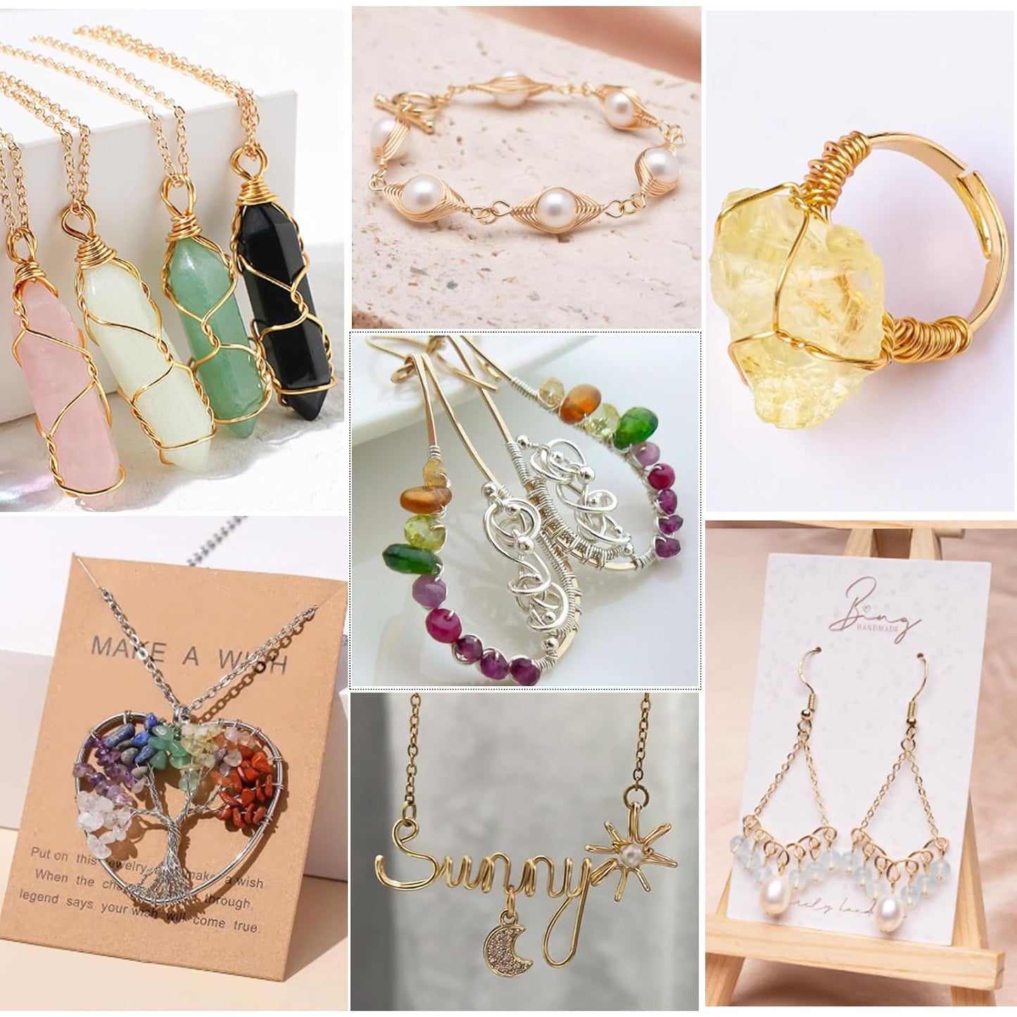 12 Gauge Gold Aluminum Craft Wire (105FT) - Anodized for Jewelry Making, Beading Floral, Plant Gardening, Sculpting & Modeling Craft Wire (Gold #14, 2mm)