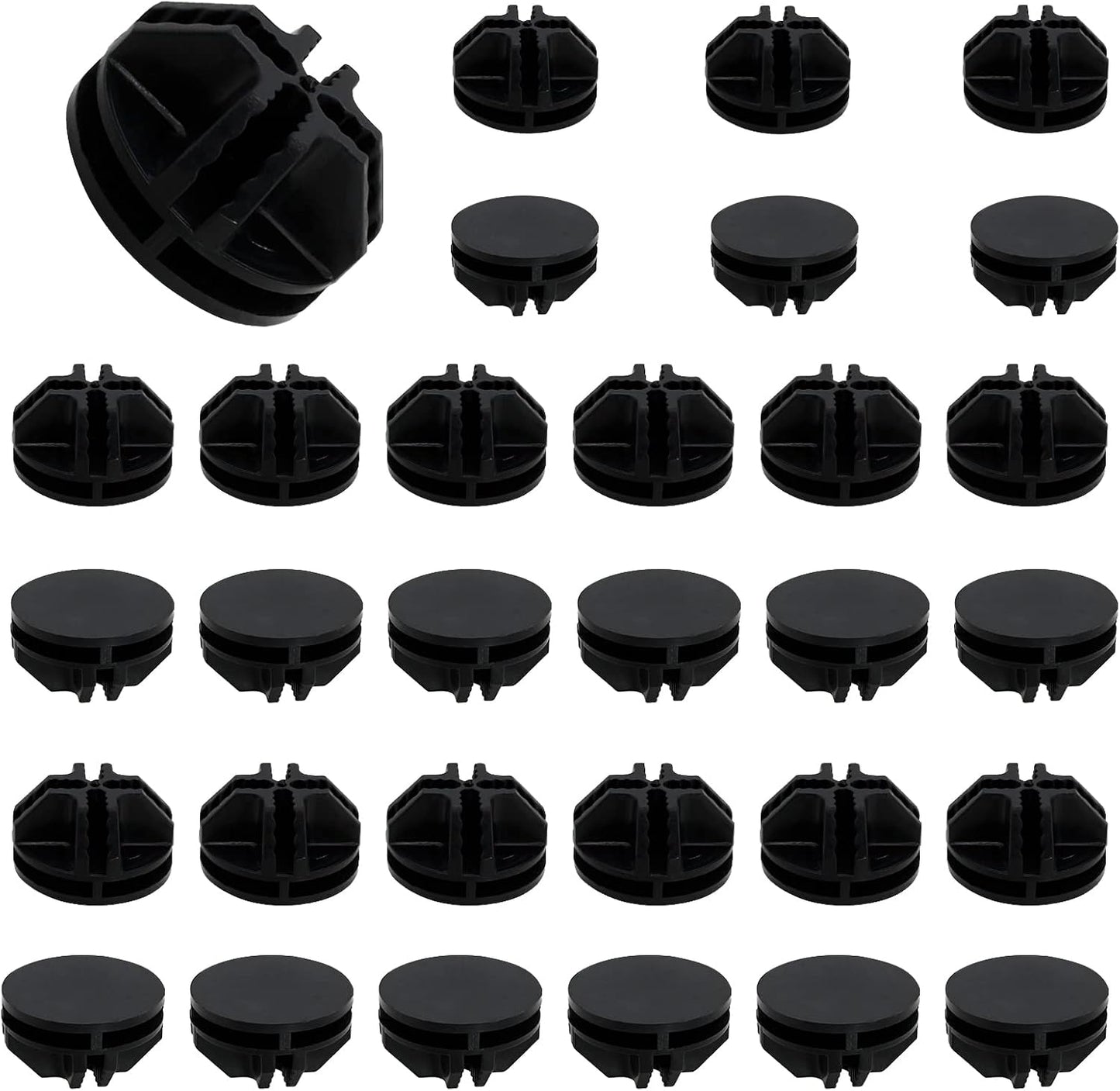 32 Pcs Black Plastic Connector, Wire Grid Cube Connector for Modular Closet Storage Organizer and DIY Wire Cube Storage Unit