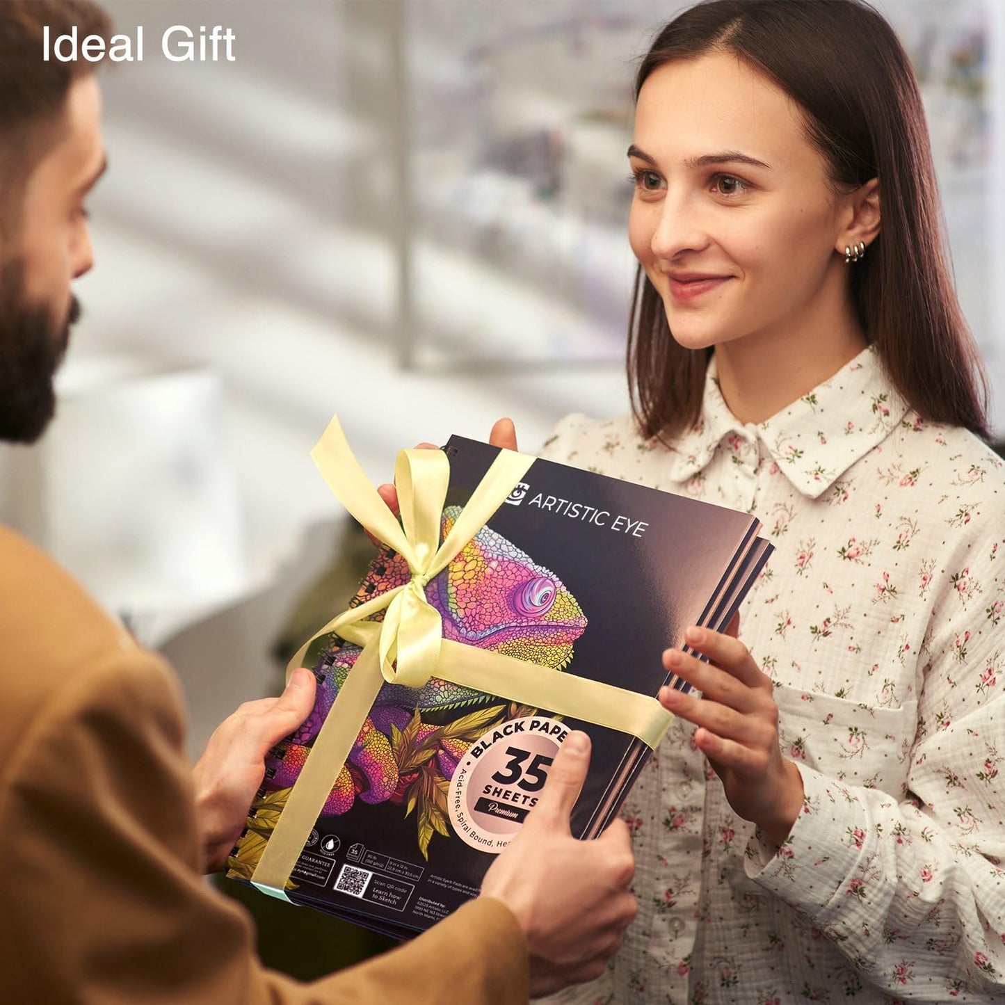 ARTISTIC EYE 9x12 Premium Black Paper Pads, Spiral Bound Sketchbook, Pack of 2, 70 Sheets (150g/m2), Acid-Free Drawing Paper, Ideal for Kids, Teens & Adults