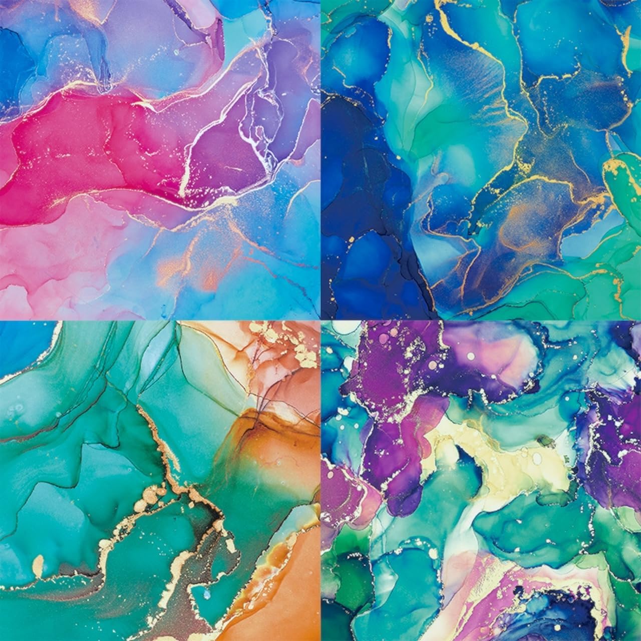 Matte Gold Marble Scrapbook Paper Pad 6x6 – 24 Sheets, Vintage Single-Sided Watercolor Cardstock – No Shine – DIY Backgrounds for Journaling, Cardmaking, Crafts & Scrapbooking