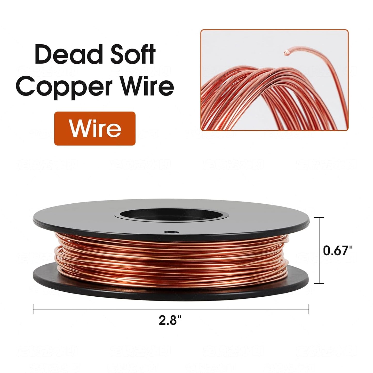 22 Gauge 183 Feet 5 oz 99.9% Dead Soft Copper Wire for Electroculture Gardening, Jewelry Making, Beading, Science Projects, DIY Artwork, Pure Bare Copper Wire