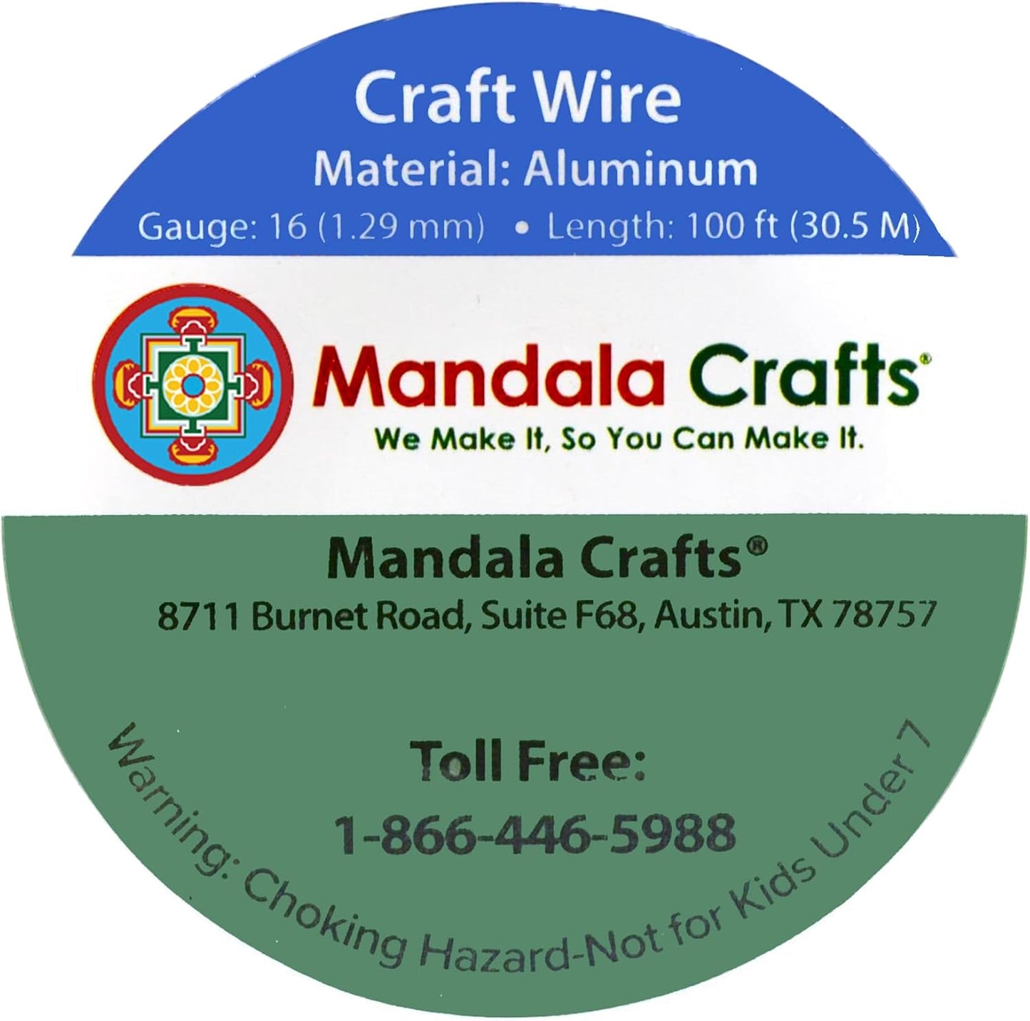 Mandala Crafts 16 Gauge Anodized Aluminum Craft Wire for Jewelry Making - 100 FT Colored Flexible Black Wire - Bendable for Bonsai Armature Crafting Sculpting