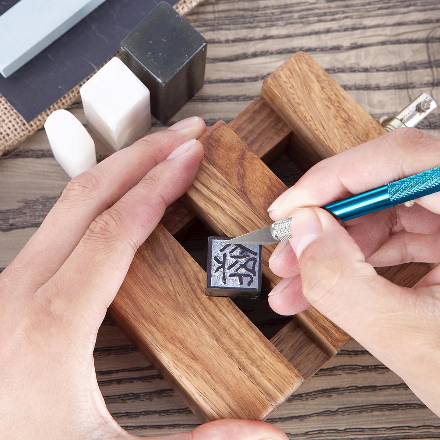 15 Pack Exacto Knife Set, Hobby Knife, Back to School Supplies Craft Knifes Kit for Art, Carving, DIY, Scrapbooking, Art, Cutting, Stencil(Blue)