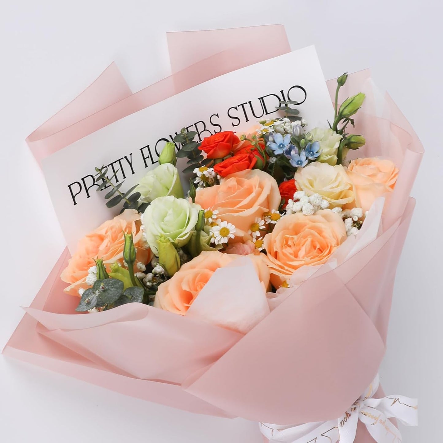 FUHITIM 20 Sheets Flower Wrapping Paper -Waterproof Floral Bouquet Wrapping Paper Used for DIY Crafts, Gift Packaging, Florist Supplies Packaging Paper for Wedding Birthday Gift (Misty Light Pink)