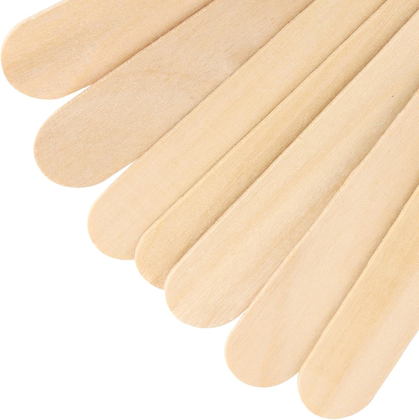 Wooden Craft Sticks, 6 Inch, 1200 Pieces, Jumbo Craft Sticks for Waxing, Stirring, Plant Labels
