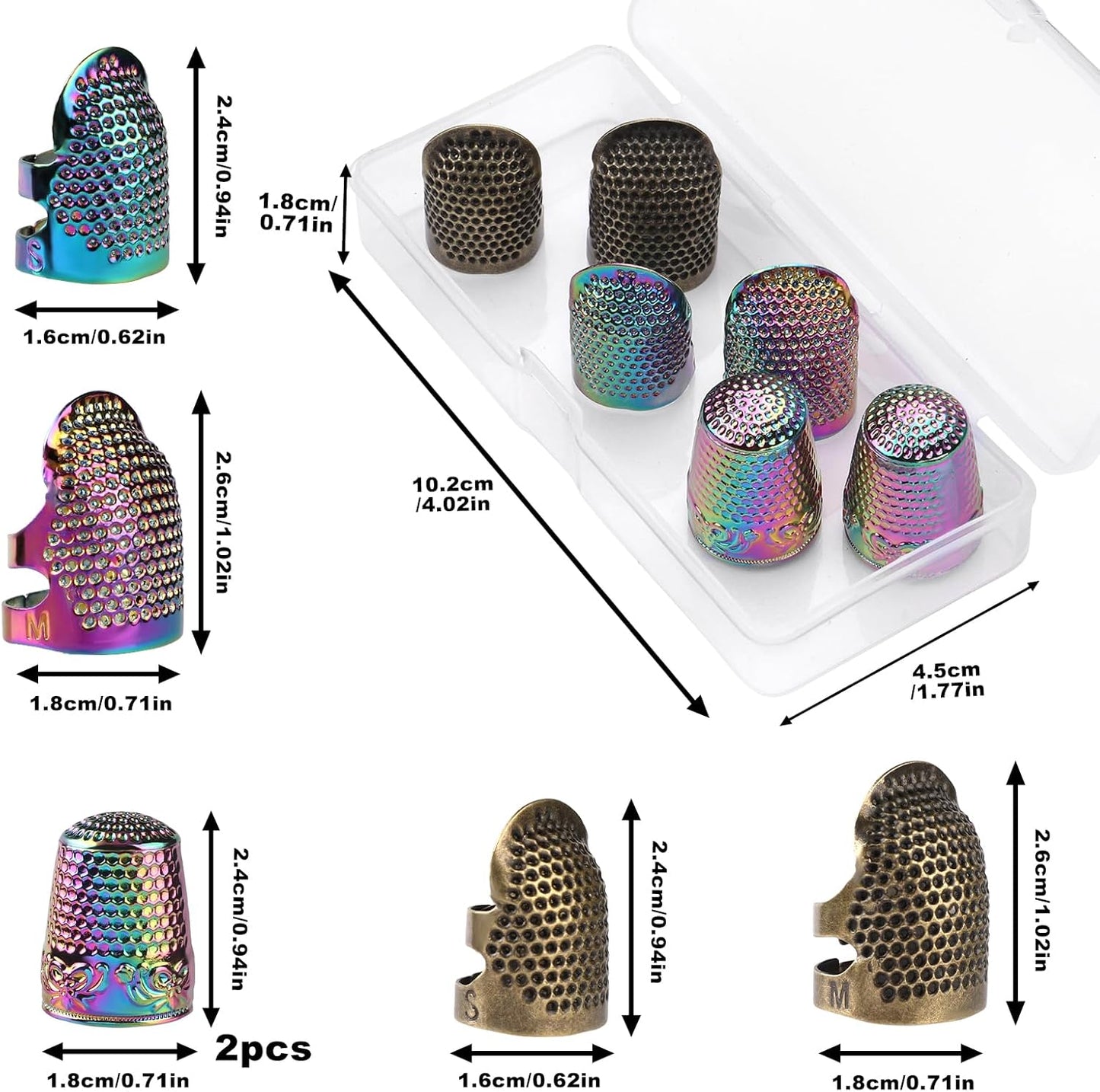 Sewing Thimble, Thimbles for Hand Sewing, Metal Thimbles for Hand Sewing, Needlework, Hand Embroidery Craft