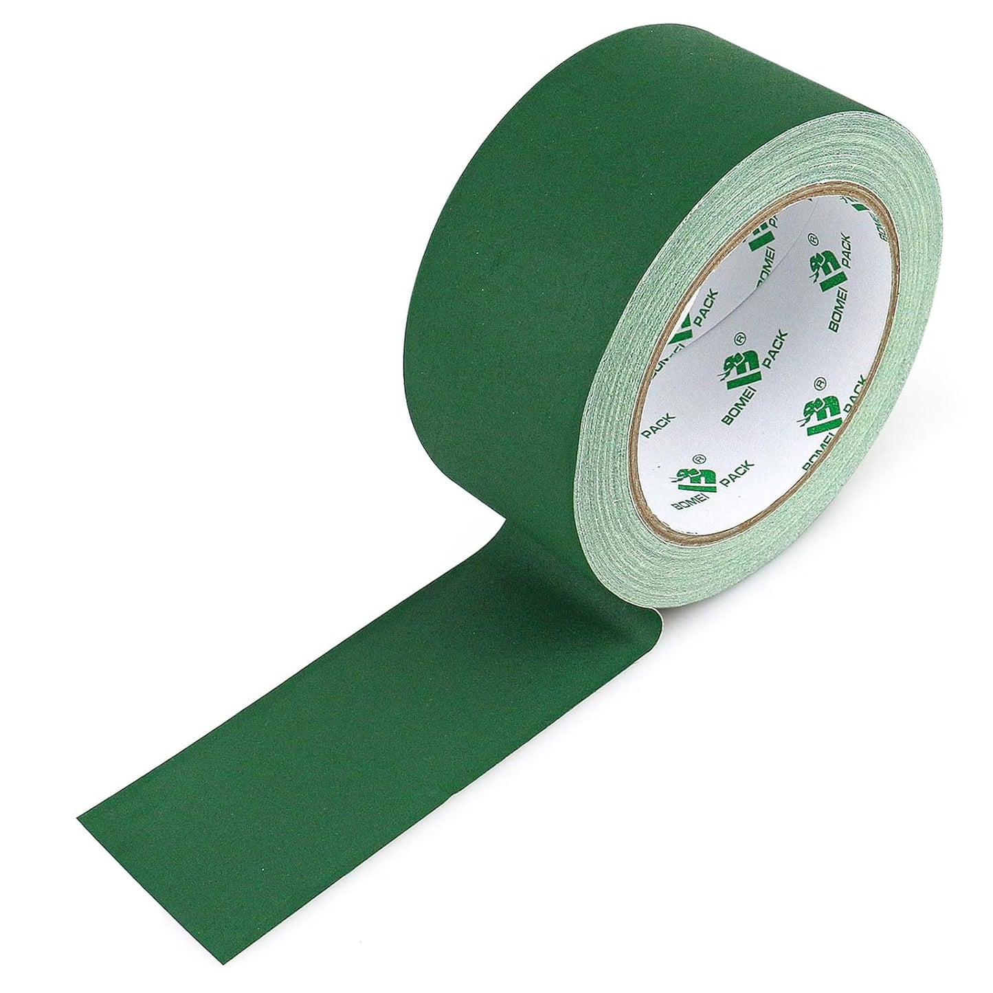 BOMEI PACK 1 Pack Dark Green Gaffer Tape 2inch x 20yds, Matte Non-Reflective Stage Tape, No Residue Hand Tear, for Labeling, Cable, Photo Studio, Painters and Ductwork
