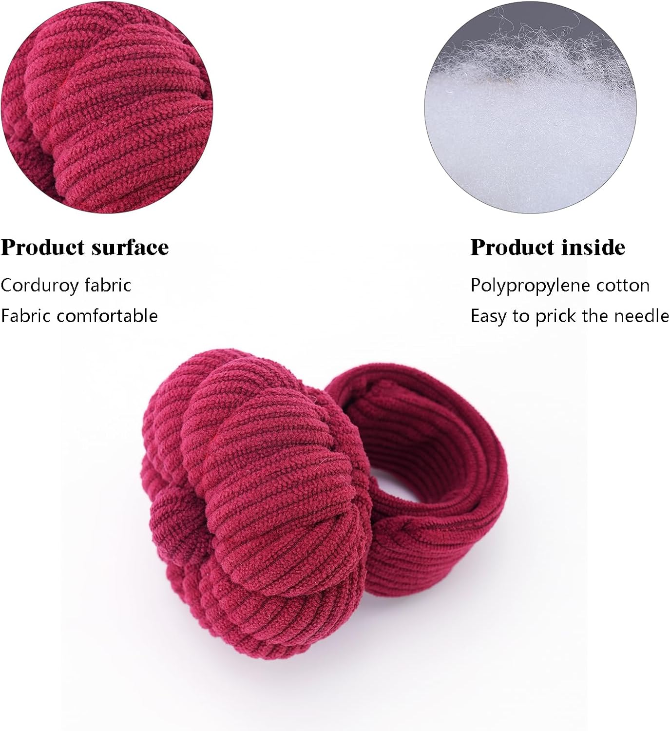 Wrist Pin Cushions, Sewing Needle Cushion kit with 1Pcs Elastic Strap Finger Ring Pincushions, Adjustable Strap Handcraft Needles Holder for Sewing and Quilting. (Dark Red)