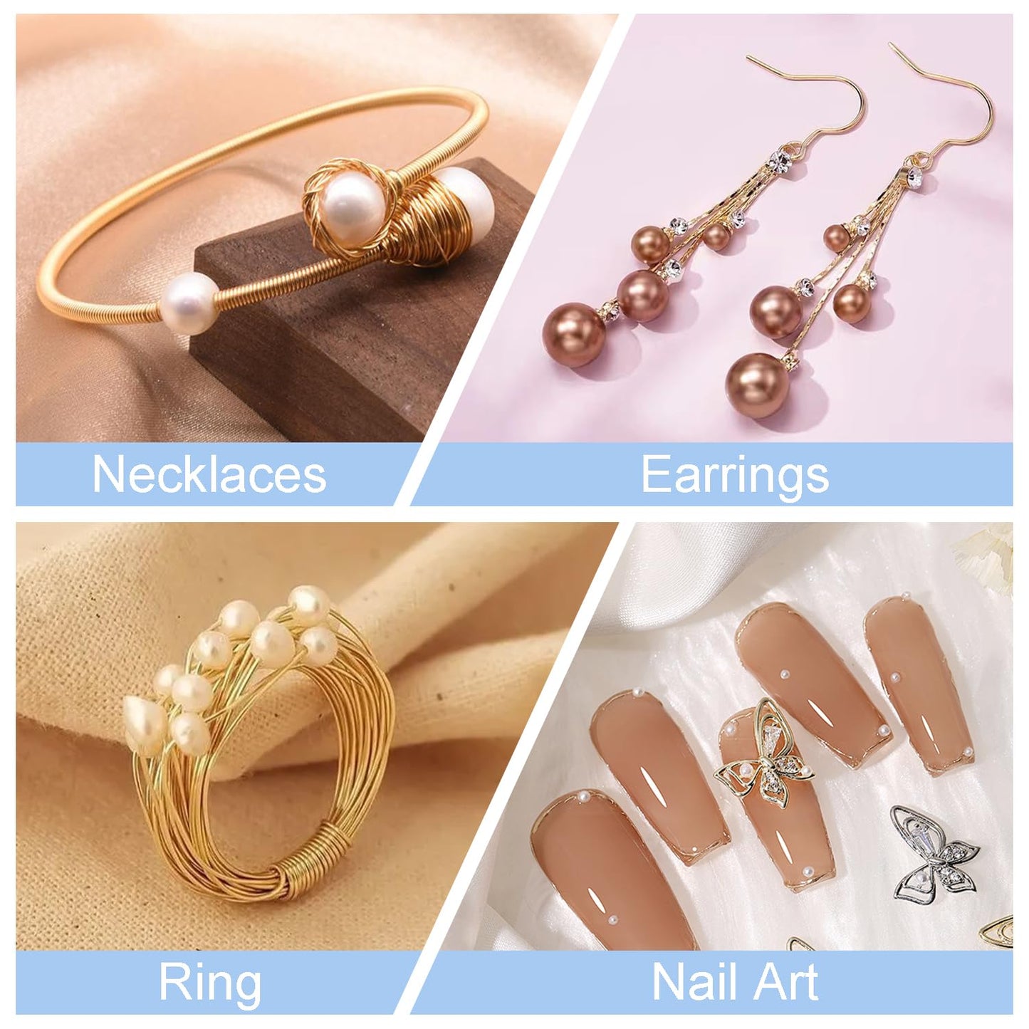 0.3 mm Dia. 10 Rolls Copper Jewelry Wire, 10 Assorted Colors Beading Wire for Jewelry Making Bracelet Earrings Rings Necklaces Flower Craft Projects