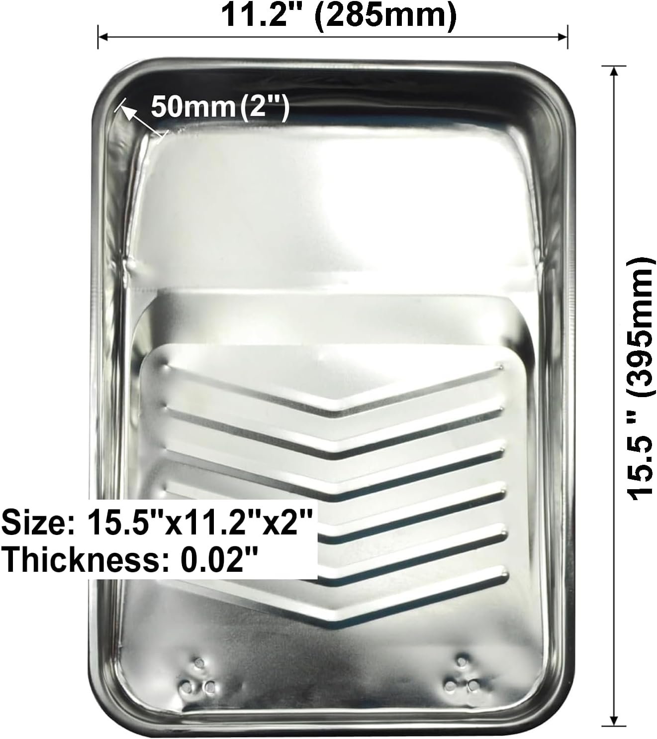 11-Pack 9 inch Disposable Plastic Paint Roller Tray -Come Up with Extra Metal Tray Liner - Ideal for DIY Painting House Projects