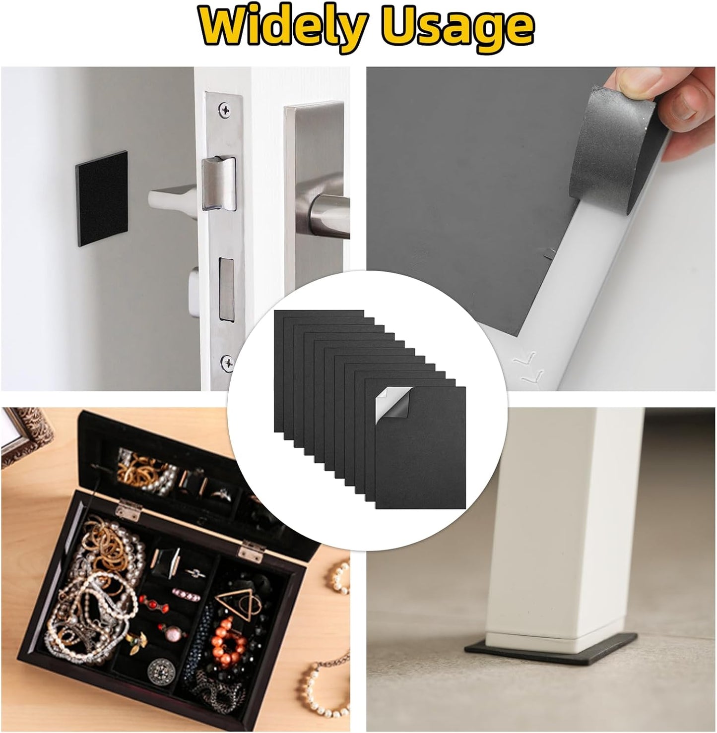 MEARCOOH 20-Pack Self Adhesive Foam Sheets, Black 2mm Sticky Eva Foam Paper 6x9 Inch for Crafts