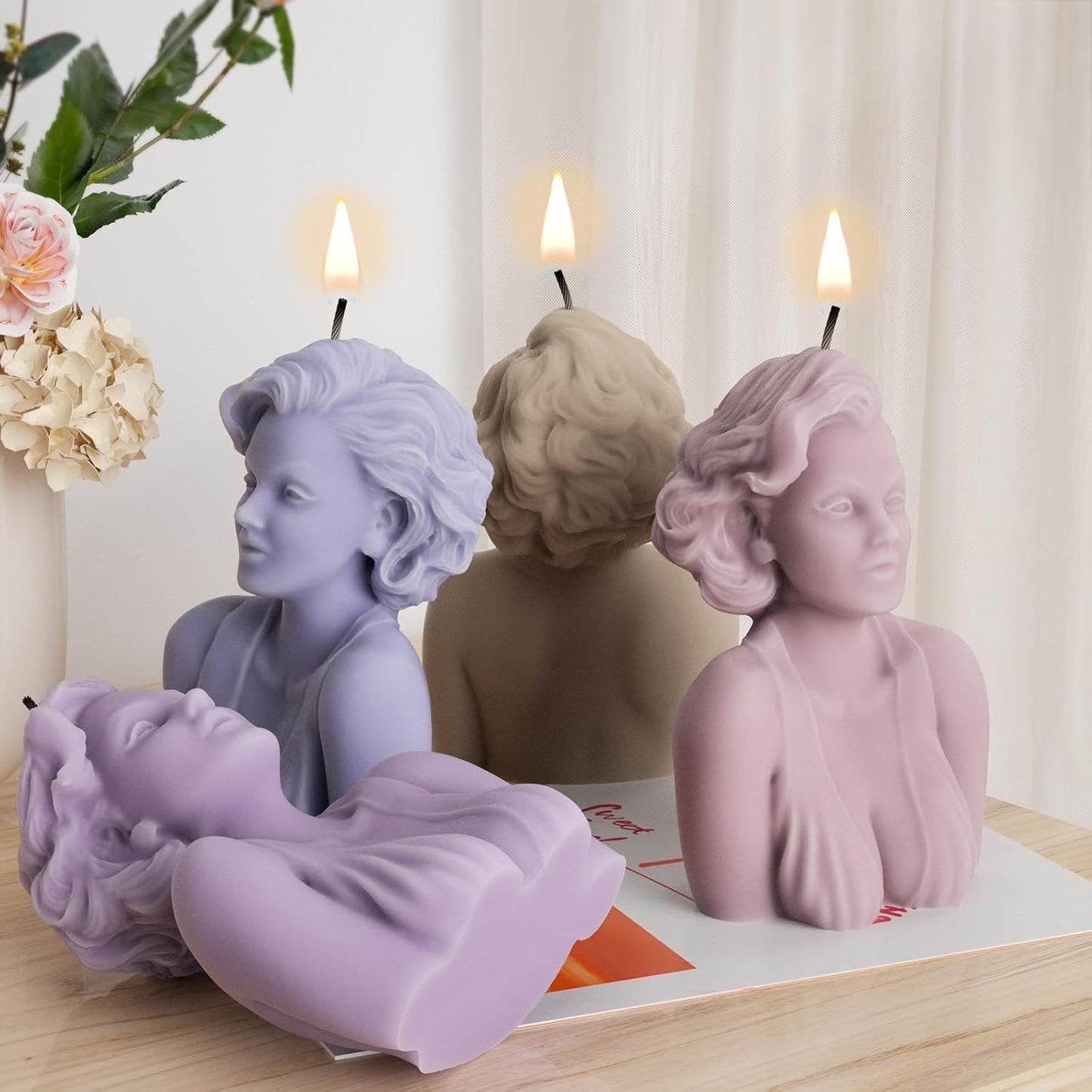 Dance Girl Molds Dance Candle Resin Mold - Resin Casting Silicone Molds for Home Decor & Candle Making Wave Spiral Mold