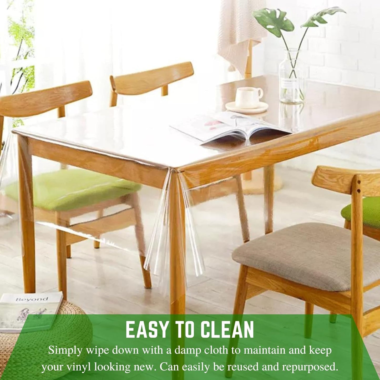 Farm Plastic Supply - Clear Vinyl Sheeting - 15 Mil - (4'6" x 35') - Vinyl Plastic Sheeting, Clear Vinyl Sheet for Storm Windows, Covering, Protection, Tablecloth Protector