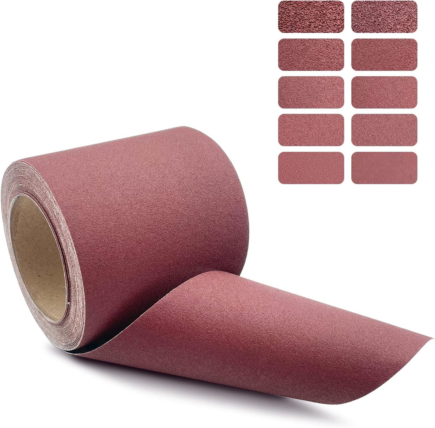 180 Grit Emery Cloth Roll, 4.5 Inch Wide 32.8 Ft Long (Equals 1/4 Sheet Sandpaper 71 Pcs) Abrasive Sandpaper Rolls for Metal Automotive Wood Furniture Sanding Paper Drum Palm Sander (180 Grit)