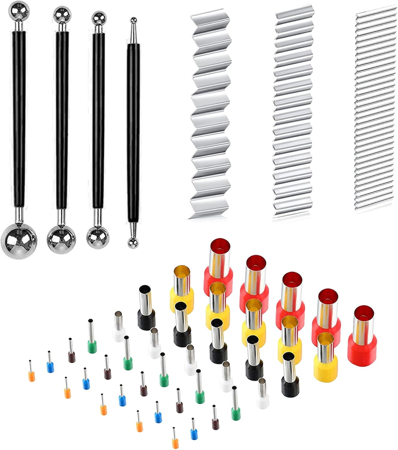 Yayatty Polymer Clay Tools, Acrylic Clay Roller, Acrylic Sheet, Rotary Cutting Mat, Round Polymer Clay Cutters with Clay Slicer Blade for Pottery and Sculpture (47 PCS)